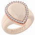 Oversize Pear Silicone Ring with Metal Frame & Stones by Rinfit